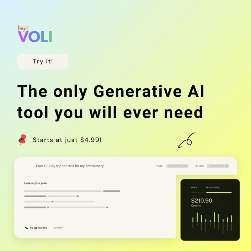 Hey Voli - A Free AI Content Writer, Copywriting & Voiceover Assistant 🔥