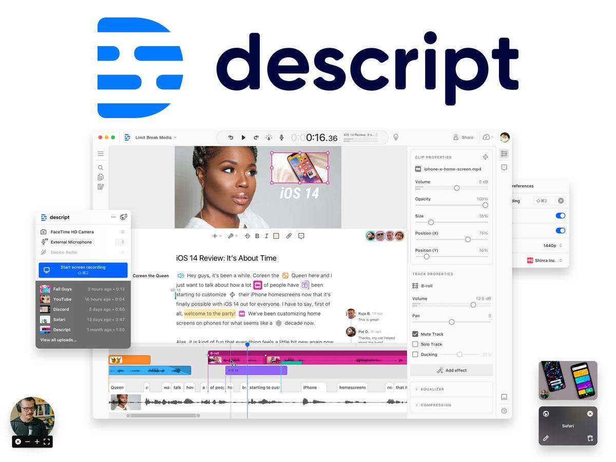 3) Descript: ⁤With ⁤its powerful ‍audio and⁣ video editing ⁣capabilities, ⁢Descript‍ stands out⁣ for ​its ⁢unique⁤ text-based editing interface. ⁣Users can edit their​ media by simply ‌editing the text​ transcript, making it ⁣an essential⁢ tool ​for podcasters ⁣and video‍ creators ‌who want to streamline their production​ process while enhancing⁤ storytelling